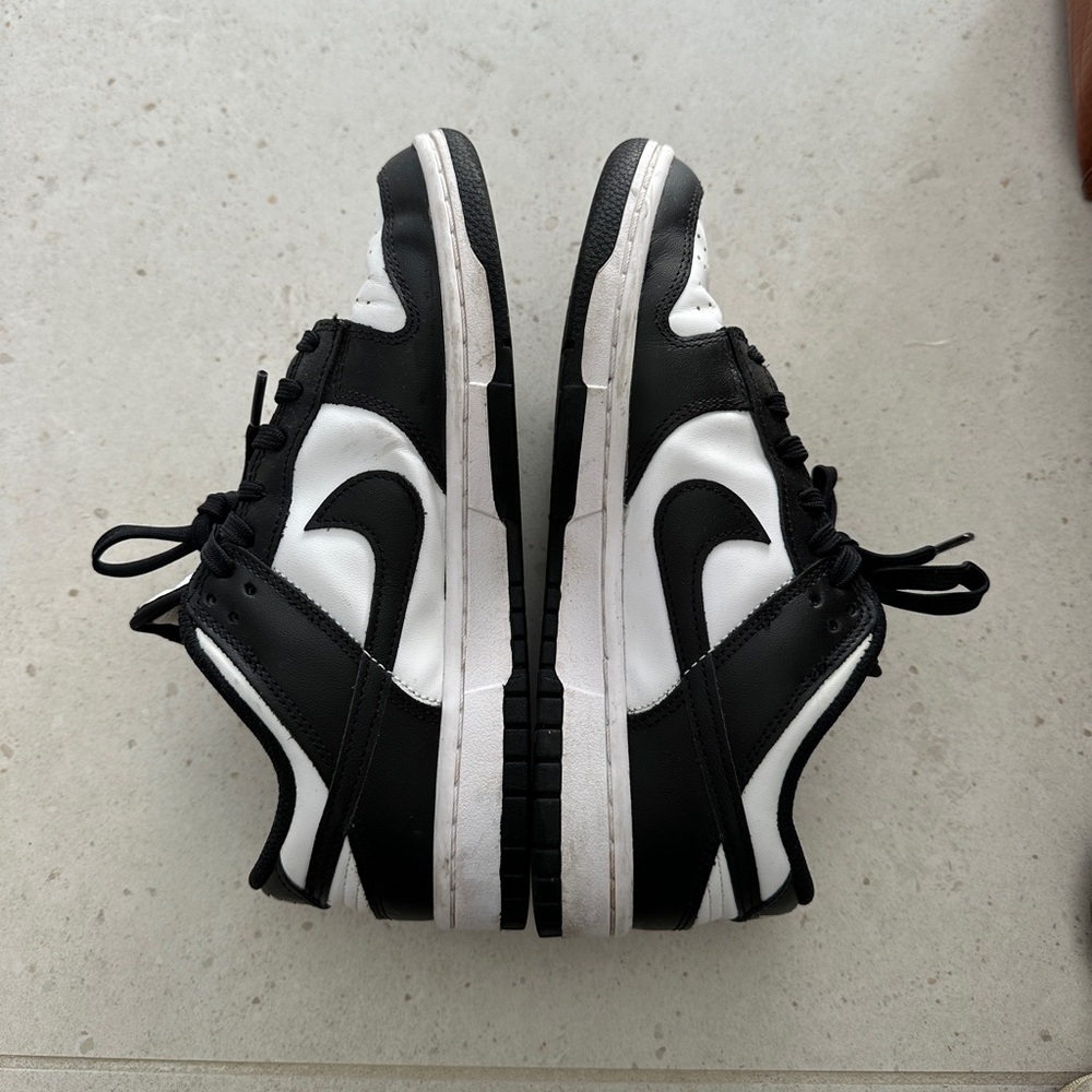 Nike Women's Dunk Low Shoes in Black & White - Picture 7 of 8